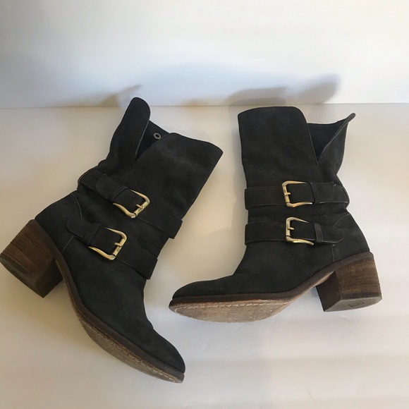 SOLD Donald J Pliner DANEE Boots Gray Suede - Picture 2 of 7